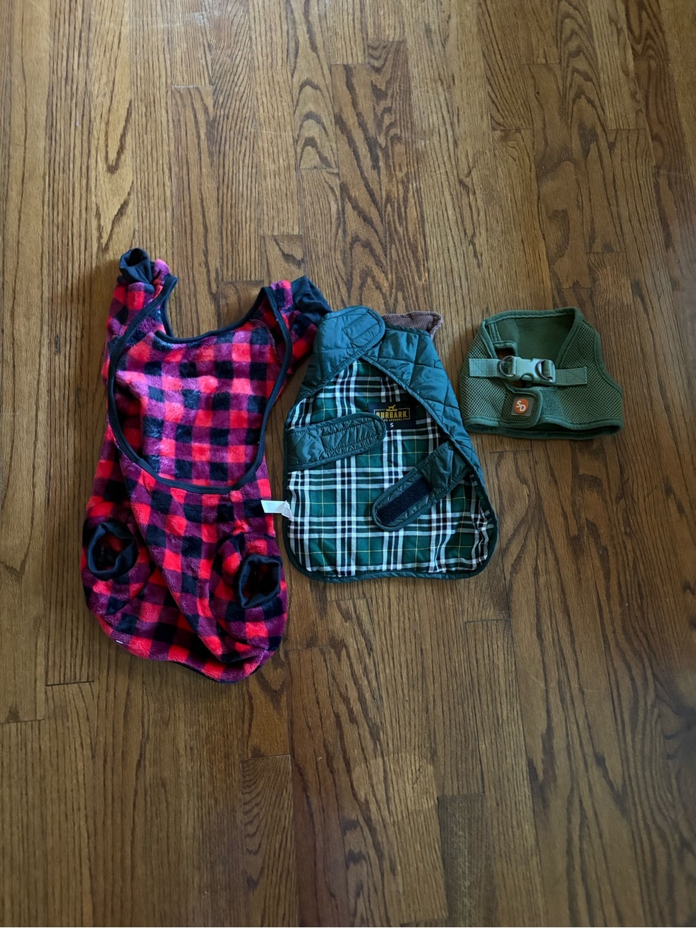 Red & Black Plaid Fleece Dog Vest - Cozy Pet Jacket . For small dog
